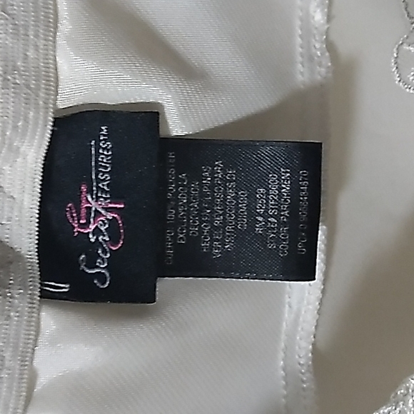 Secret Treasures XLarge Babydoll Negligee Night Top Sheer Sequin Floral Ribbon - Picture 3 of 4